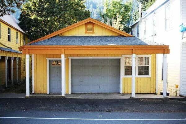 picture of a house with a garage door