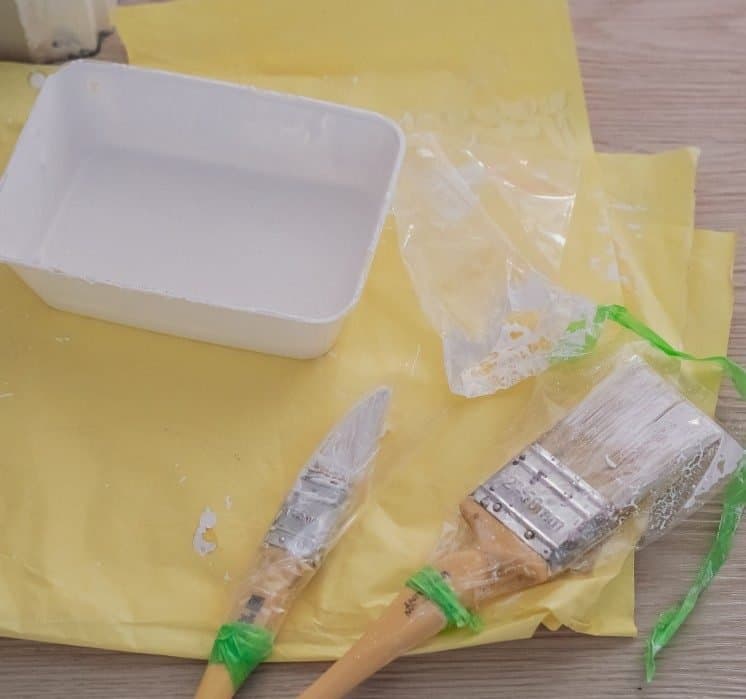 Cleaning your paintbrush and putting them in plastic bags will keep your paintbrushes newer 